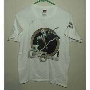 Vtg Chris Shivers PBR Men’s Small T Shirt Professional Bull Riders Autographed